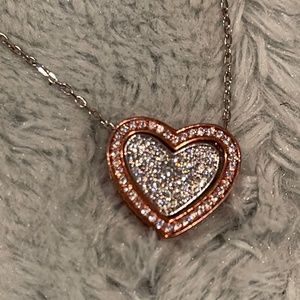 FANCYDELI double heart necklace
